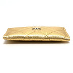 Chanel Card Case CC Logo Classic Caviar Leather Gold — view 5