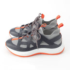 Hermes Katana Leather Mesh Low Cut Sneakers Gray — view 3