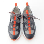 Hermes Katana Leather Mesh Low Cut Sneakers Gray — view 2