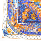 Hermes Carre 140 Silk Tropiques Tropical Scarf Blue Orange — view 4