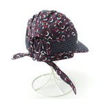 Hermes Raffia Cotton Gemini Hat Cap Navy — view 4