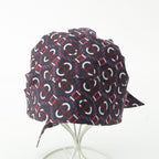 Hermes Raffia Cotton Gemini Hat Cap Navy — view 6