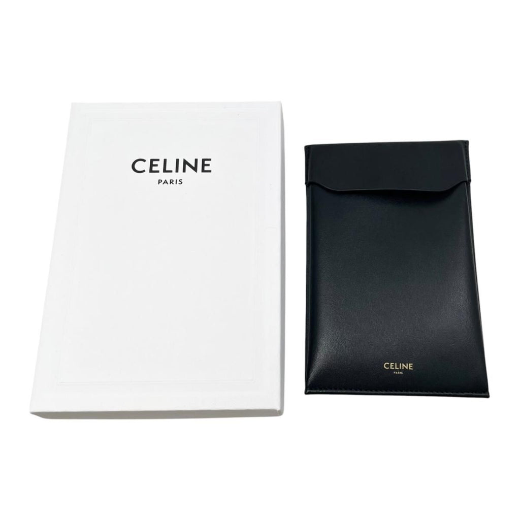 Celine Necklace Pearl Logo White Silver — view 9