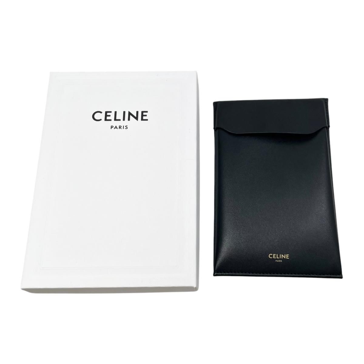 Celine Necklace Pearl Logo White Silver — view 9