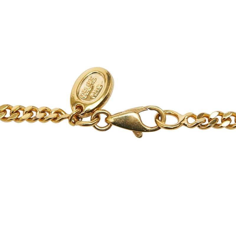 Celine Heart Chain Bracelet Gold Plated Rhinestone — view 3
