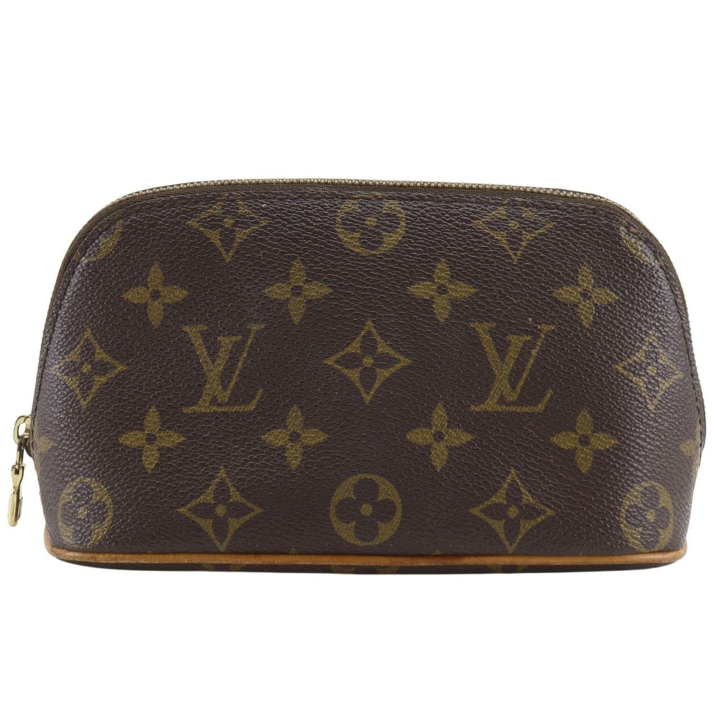 Louis Vuitton Monogram Canvas Calf Hair Brown Pouch