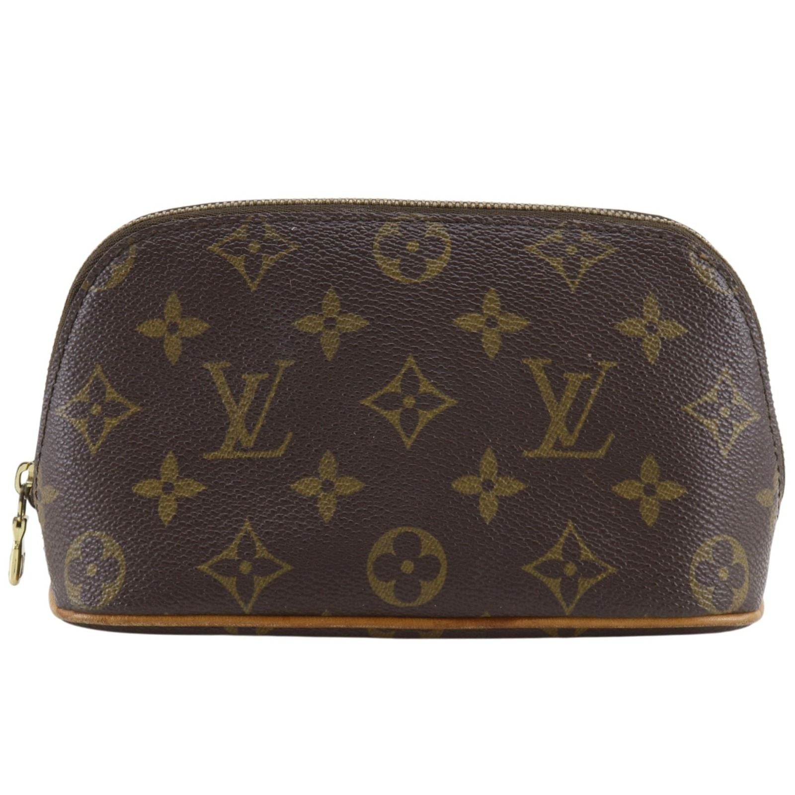 Louis Vuitton Monogram Canvas Calf Hair Brown Pouch