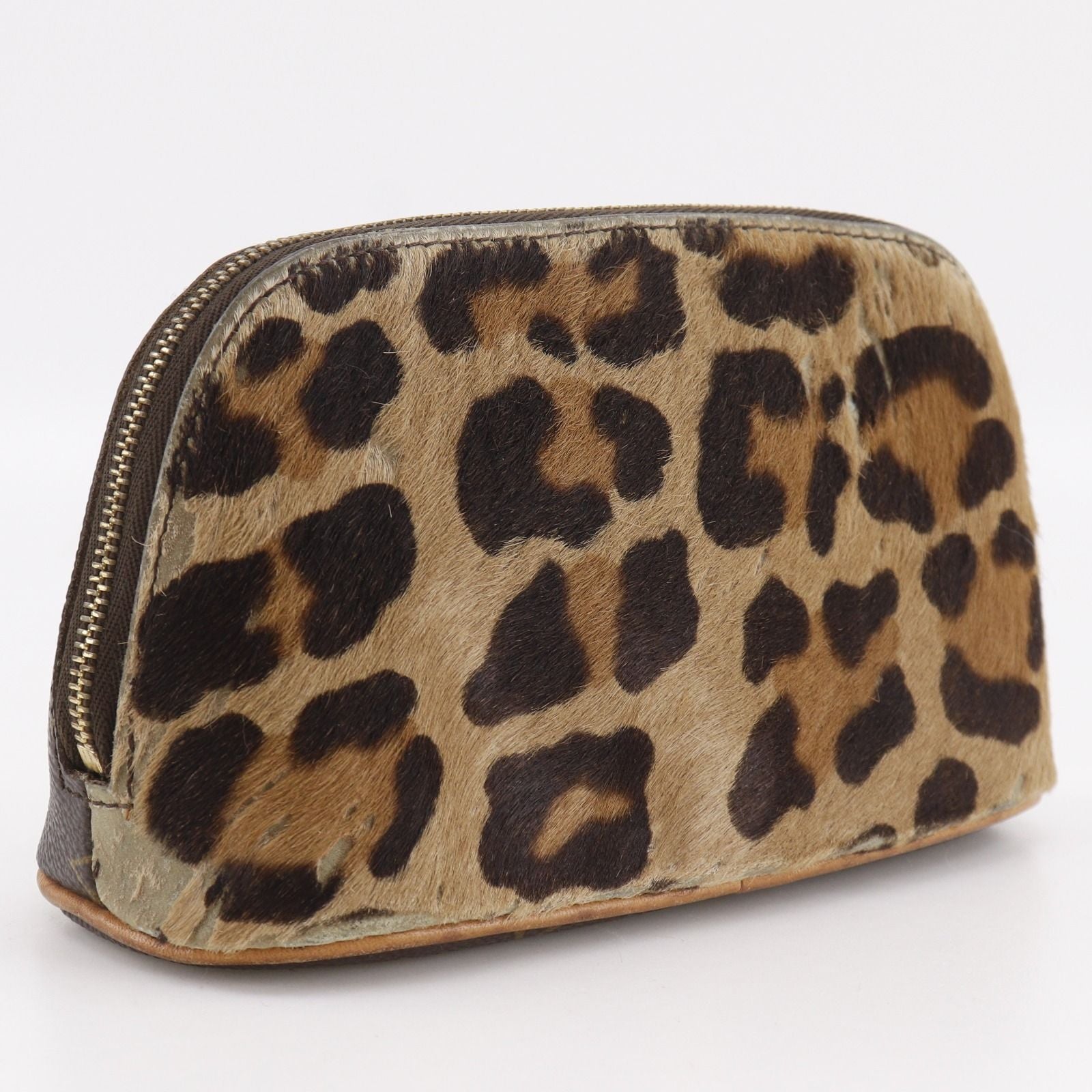 Louis Vuitton Monogram Canvas Calf Hair Brown Pouch — view 3