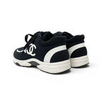 Chanel Sneakers Fabric Rubber Black White CC Logo — view 4