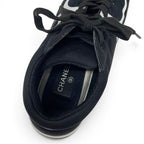 Chanel Sneakers Fabric Rubber Black White CC Logo — view 7