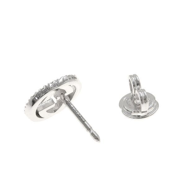 Gucci Interlocking Studded Diamond Earrings — view 4