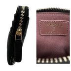 Chanel Quilted Black Gold Caviar Leather Coin Case — view 4