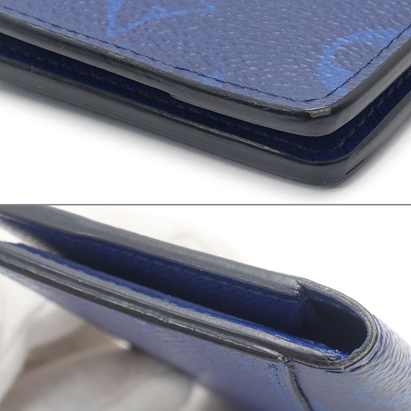 Louis Vuitton Organizer de Poche Monogram Taigarama Cobalt Card Holder — view 5