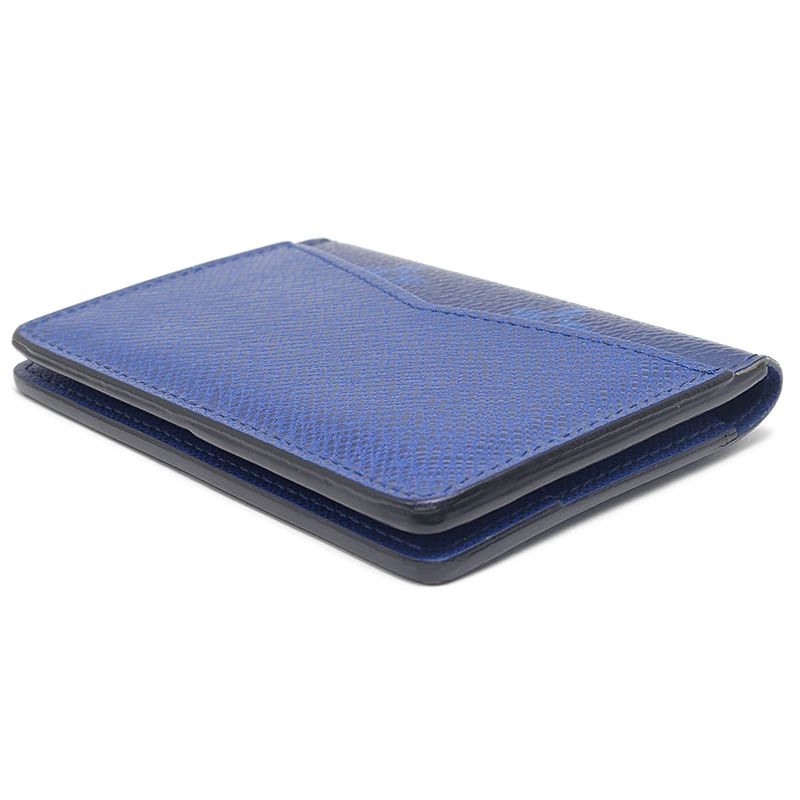 Louis Vuitton Organizer de Poche Monogram Taigarama Cobalt Card Holder — view 3