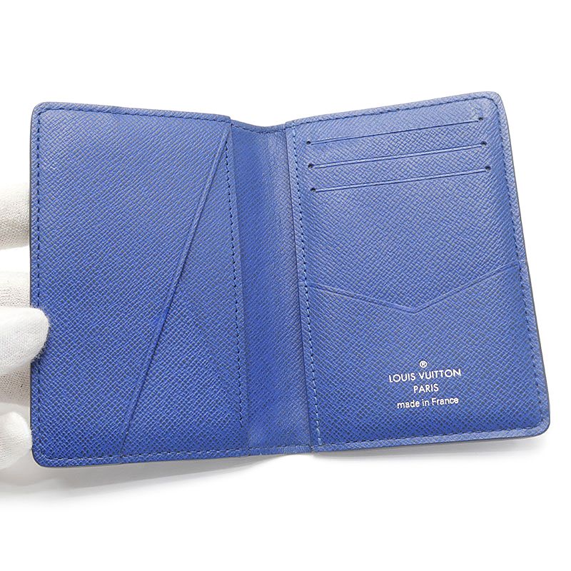 Louis Vuitton Organizer de Poche Monogram Taigarama Cobalt Card Holder — view 7