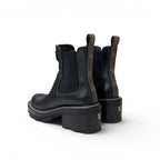 Louis Vuitton Bob le Line Monogram Boots Short Shoes Leather Black Ankle Side — view 4