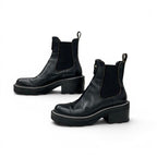 Louis Vuitton Bob le Line Monogram Boots Short Shoes Leather Black Ankle Side — view 3