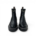 Louis Vuitton Bob le Line Monogram Boots Short Shoes Leather Black Ankle Side — view 2