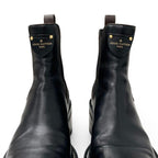 Louis Vuitton Bob le Line Monogram Boots Short Shoes Leather Black Ankle Side — view 9