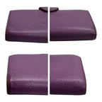 Chanel CC Logo Purple Gold Caviar Leather Wallet Kiss Lock — view 7