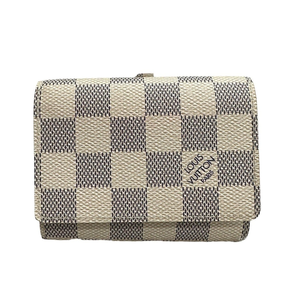 Louis Vuitton Damier Azur Amberop Carte de Visite White Card Case