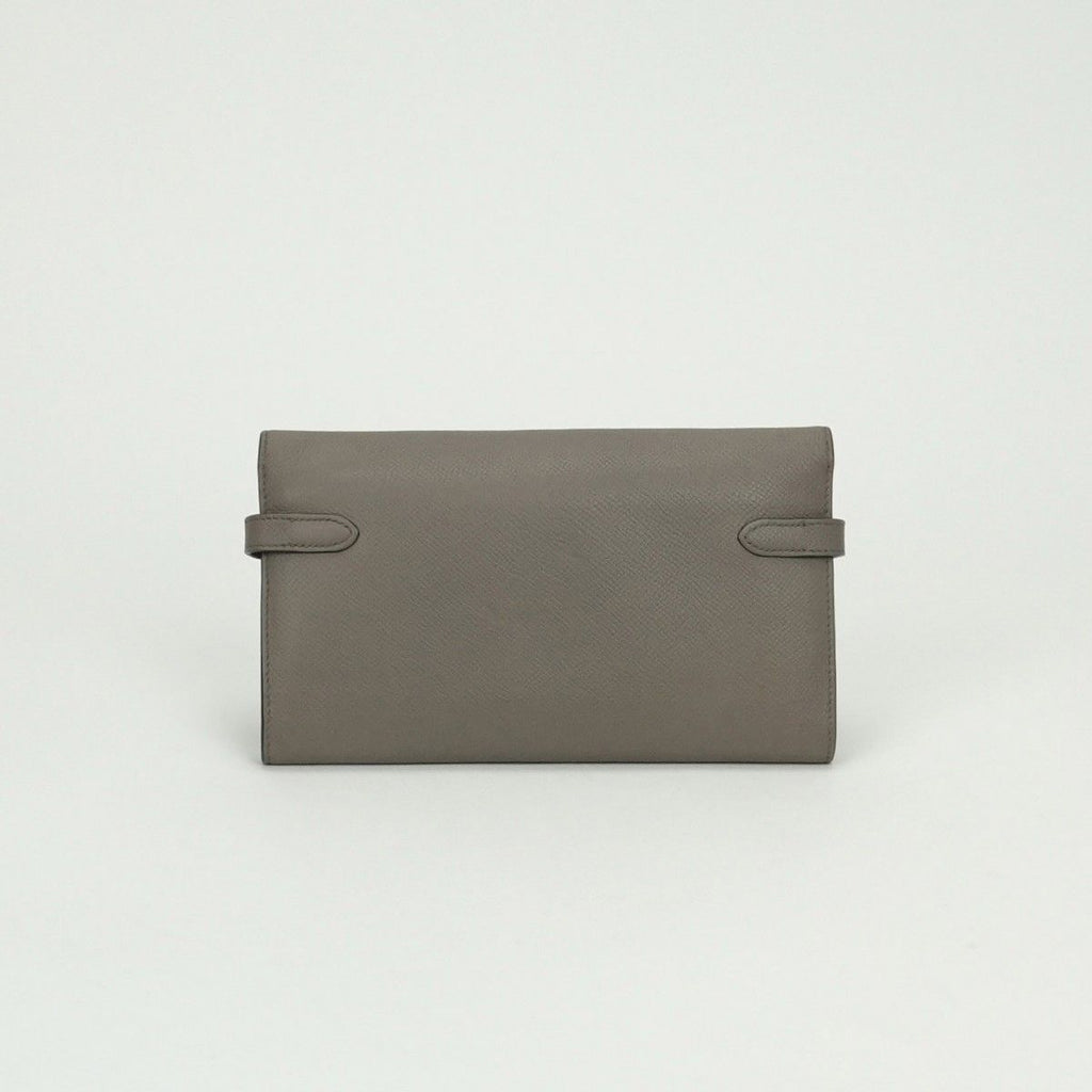 Hermes Kelly Wallet Etain Gray Silver Veau Epsom — view 2