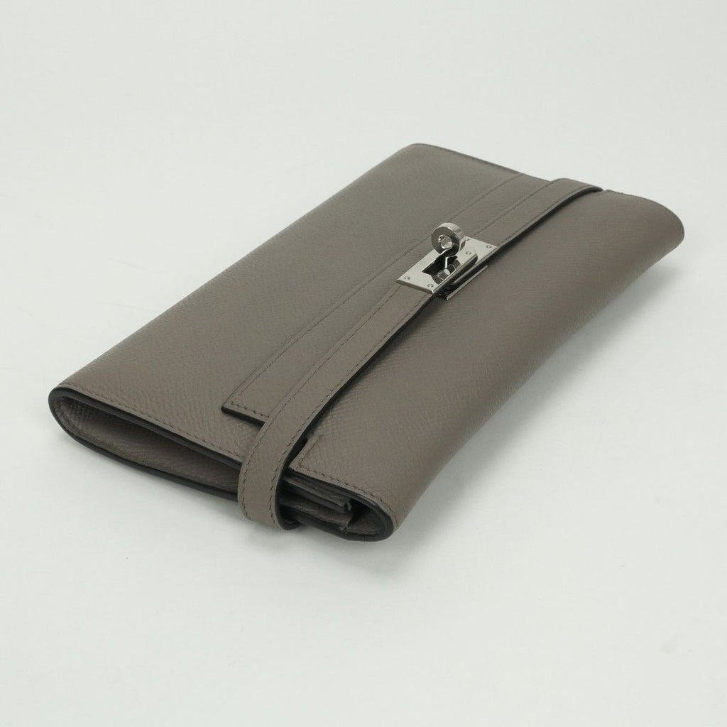 Hermes Kelly Wallet Etain Gray Silver Veau Epsom — view 4