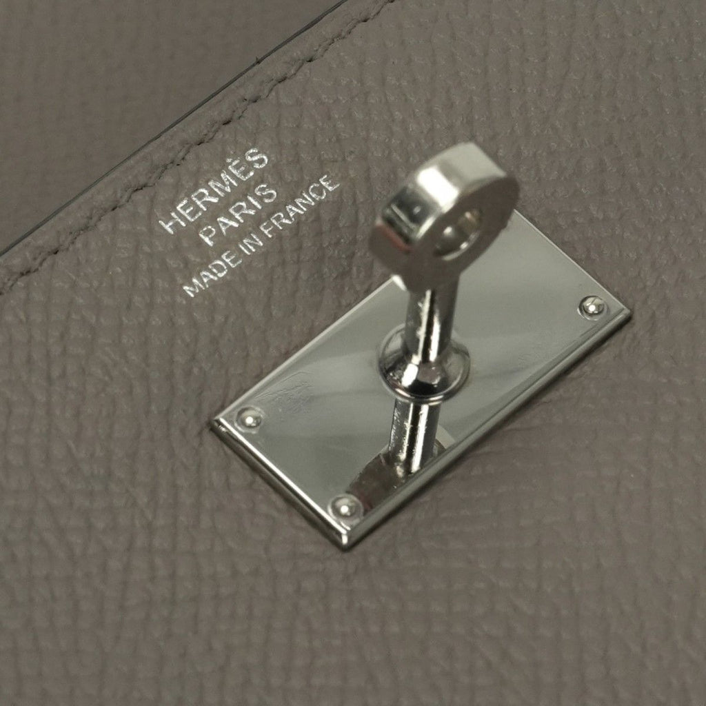 Hermes Kelly Wallet Etain Gray Silver Veau Epsom — view 6