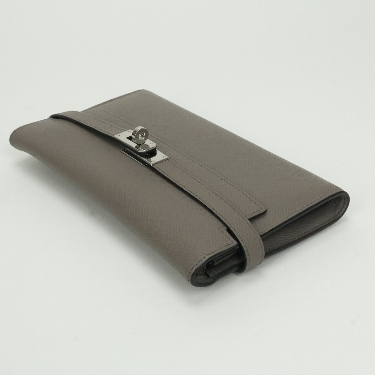 Hermes Kelly Wallet Etain Gray Silver Veau Epsom — view 3