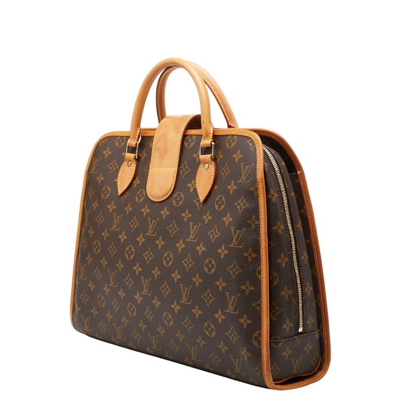 Louis Vuitton Monogram Rivoli Business Briefcase Document Brown Leather 1 — view 2