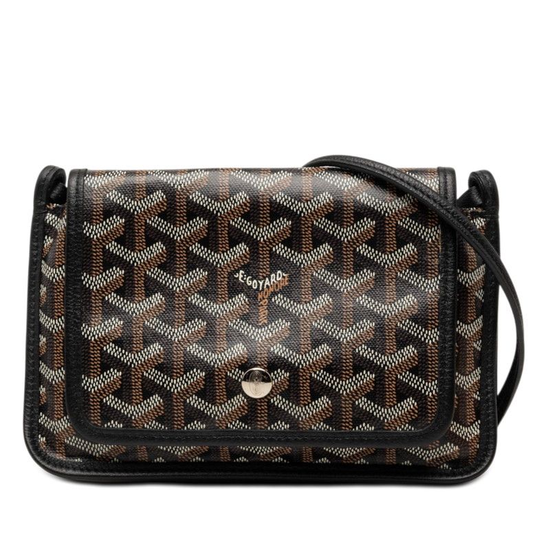 Goyard Plumet Shoulder Bag Pouch Wallet Black Multicolor Leather