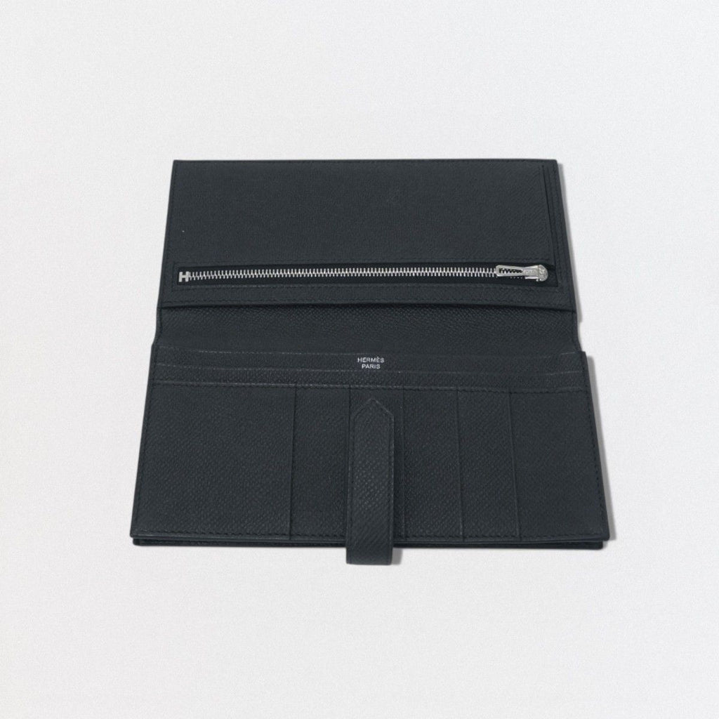 Hermes Bearn Souffle Wallet Madame So Black Monochrome Epsom Veau — view 5