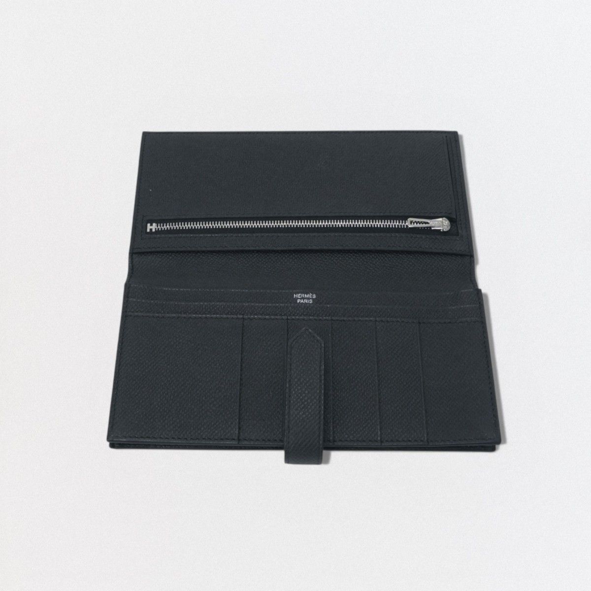 Hermes Bearn Souffle Wallet Madame So Black Monochrome Epsom Veau — view 5