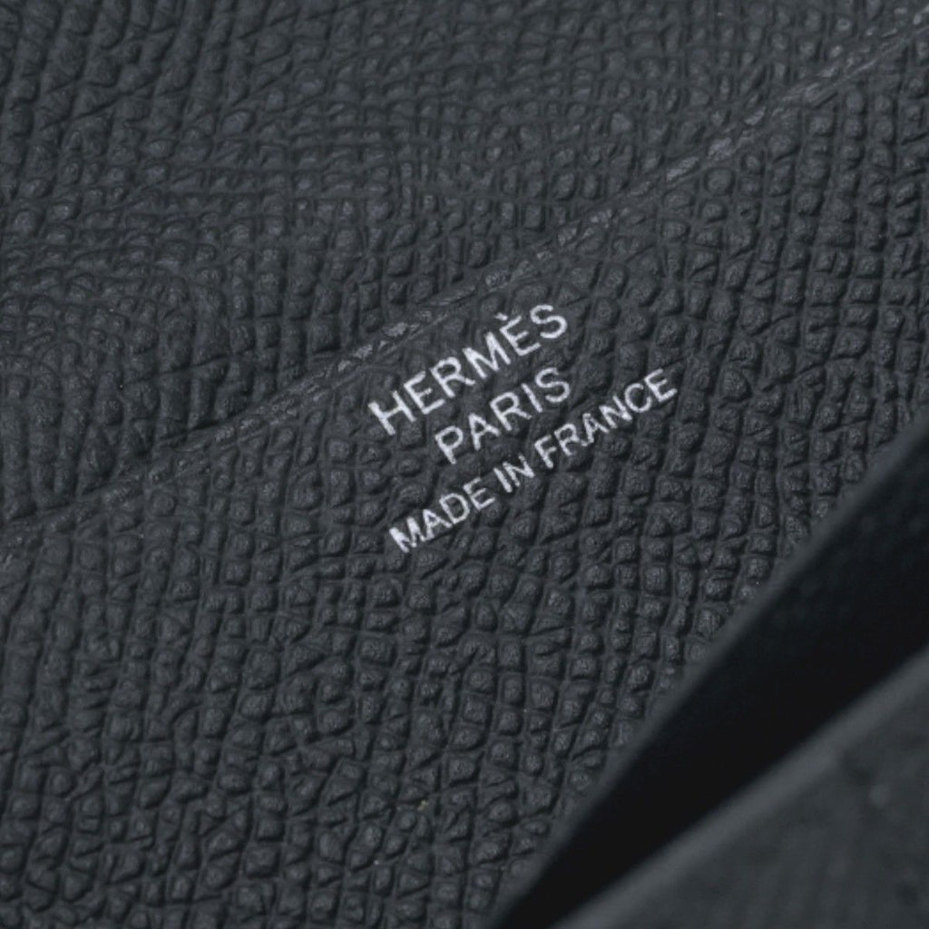 Hermes Bearn Souffle Wallet Madame So Black Monochrome Epsom Veau — view 8
