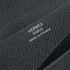 Hermes Bearn Souffle Wallet Madame So Black Monochrome Epsom Veau — view 8
