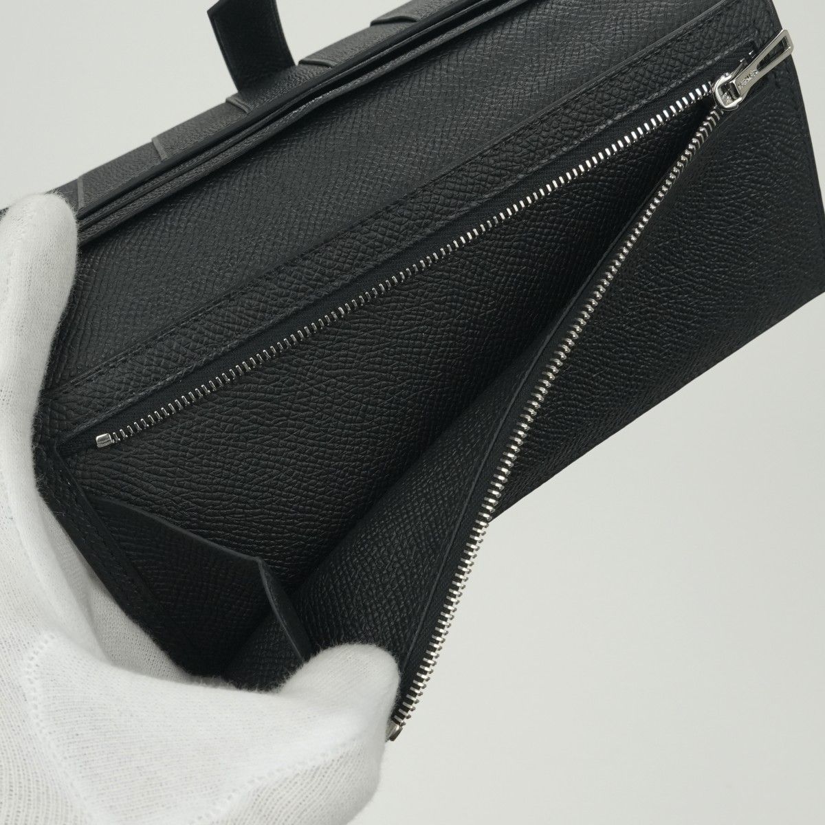 Hermes Bearn Souffle Wallet Madame So Black Monochrome Epsom Veau — view 6