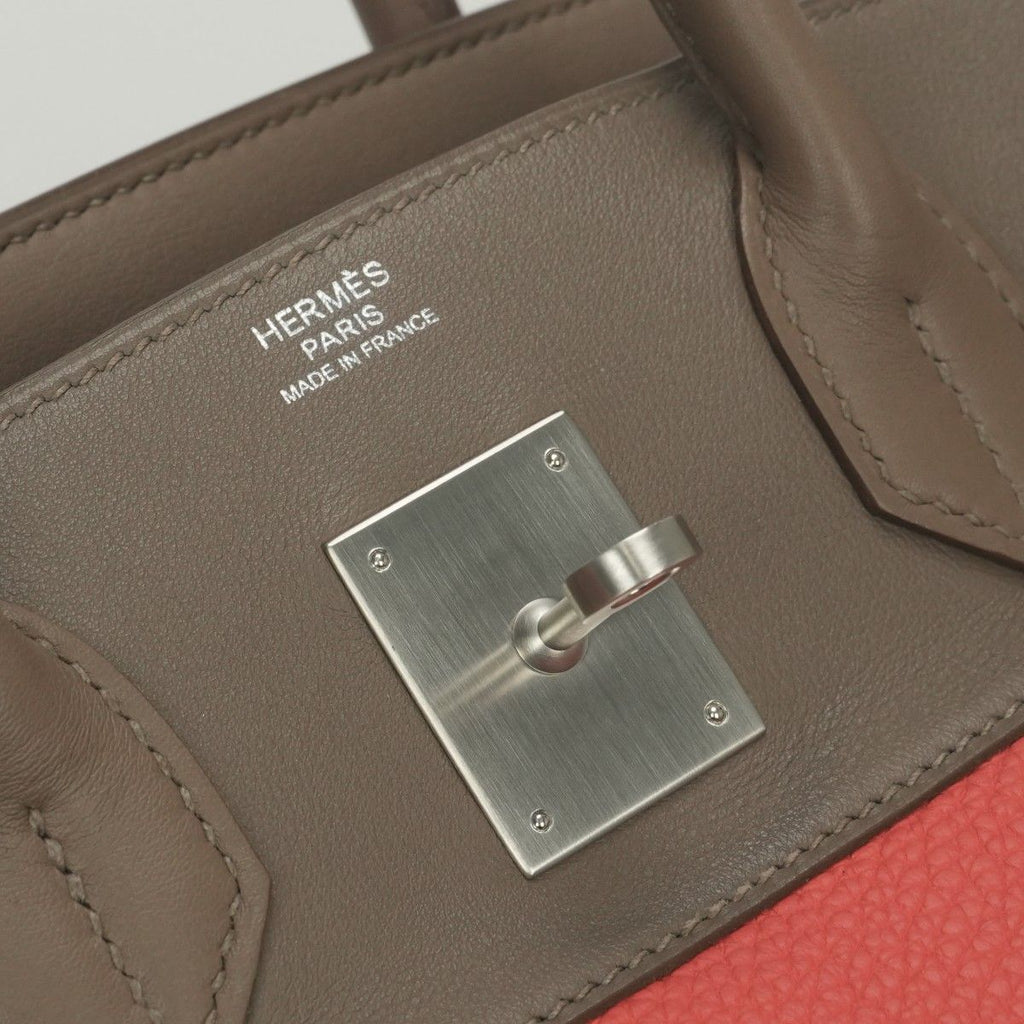 Hermes Birkin 30 Kazak 30 Tote Swift Rosejaipur Etoupe Argile Pink Gray Beige — view 8