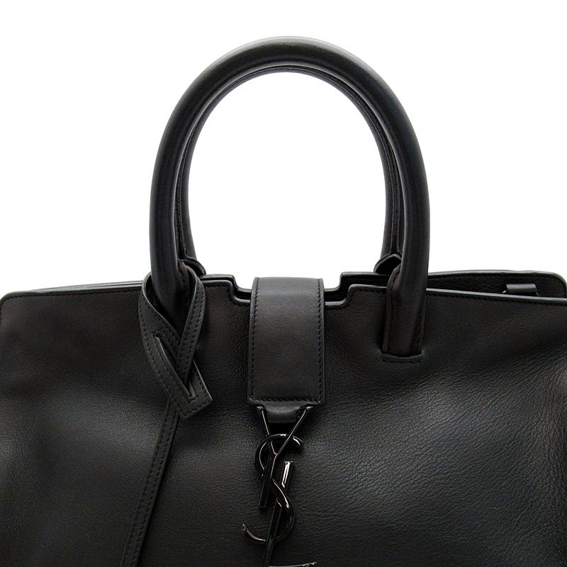 Saint Laurent Downtown Cabas Handbag Leather Black — view 2