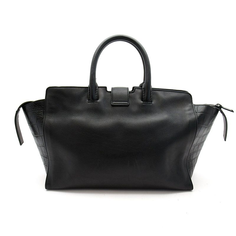 Saint Laurent Downtown Cabas Handbag Leather Black — view 4