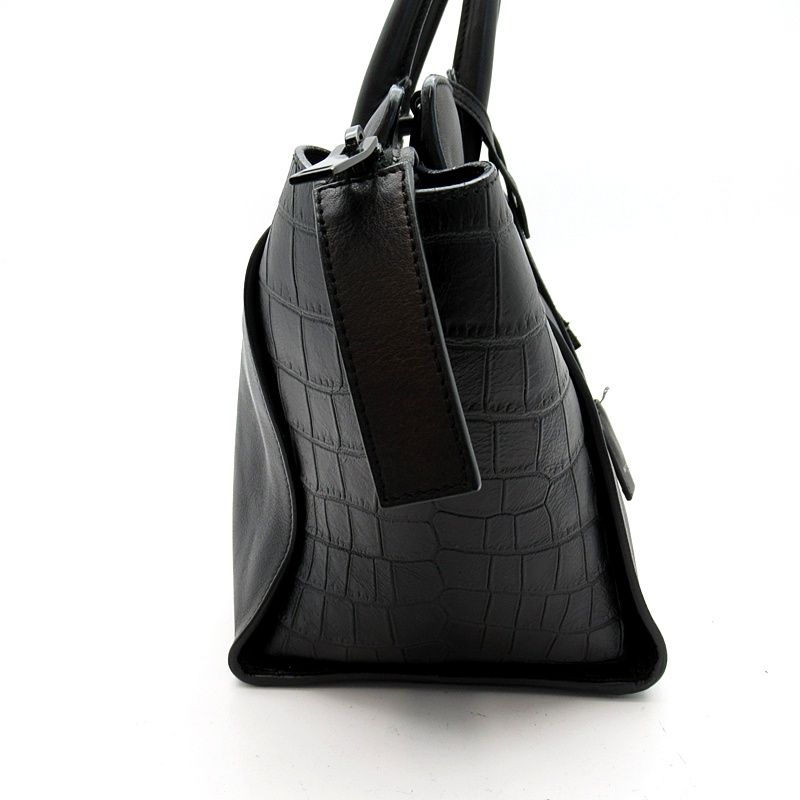 Saint Laurent Downtown Cabas Handbag Leather Black — view 5