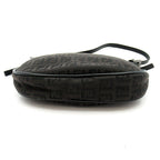 Fendi Zucchino Shoulder Bag Canvas Leather Black — view 6