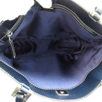 Fendi Zucchino Tote Canvas Leather Navy — view 7