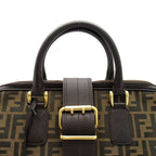 Fendi Zucca Handbag Canvas Leather Brown — view 2
