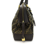 Fendi Zucca Handbag Canvas Leather Brown — view 5