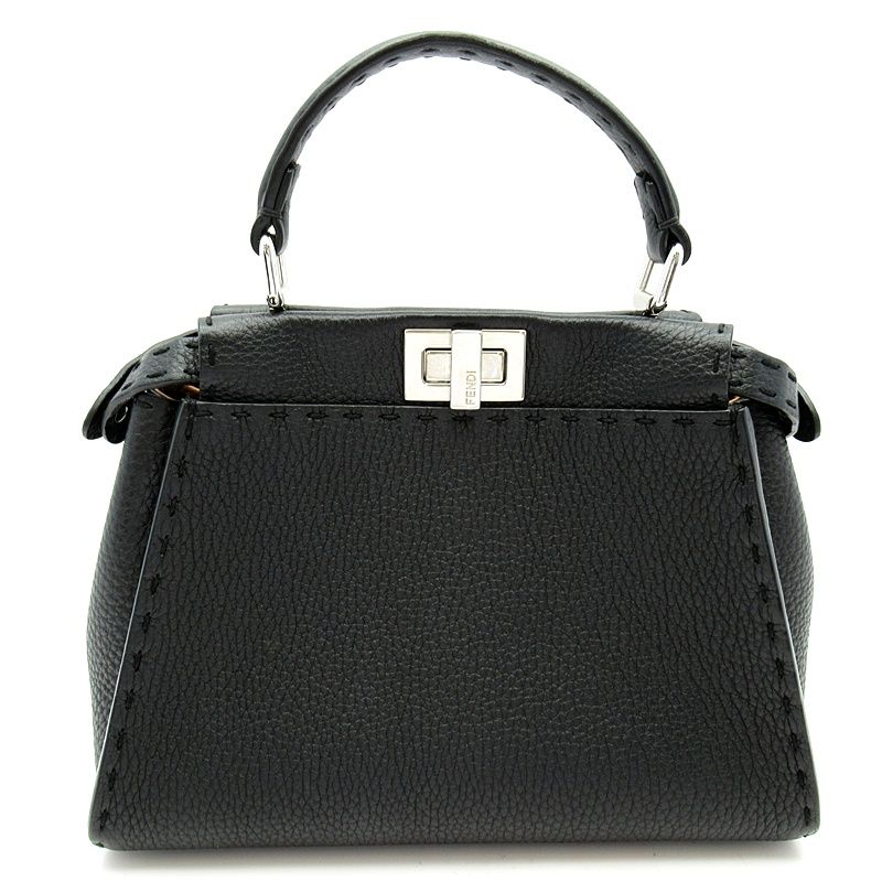 Fendi Selleria Peekaboo Mini 2-Way Handbag Leather