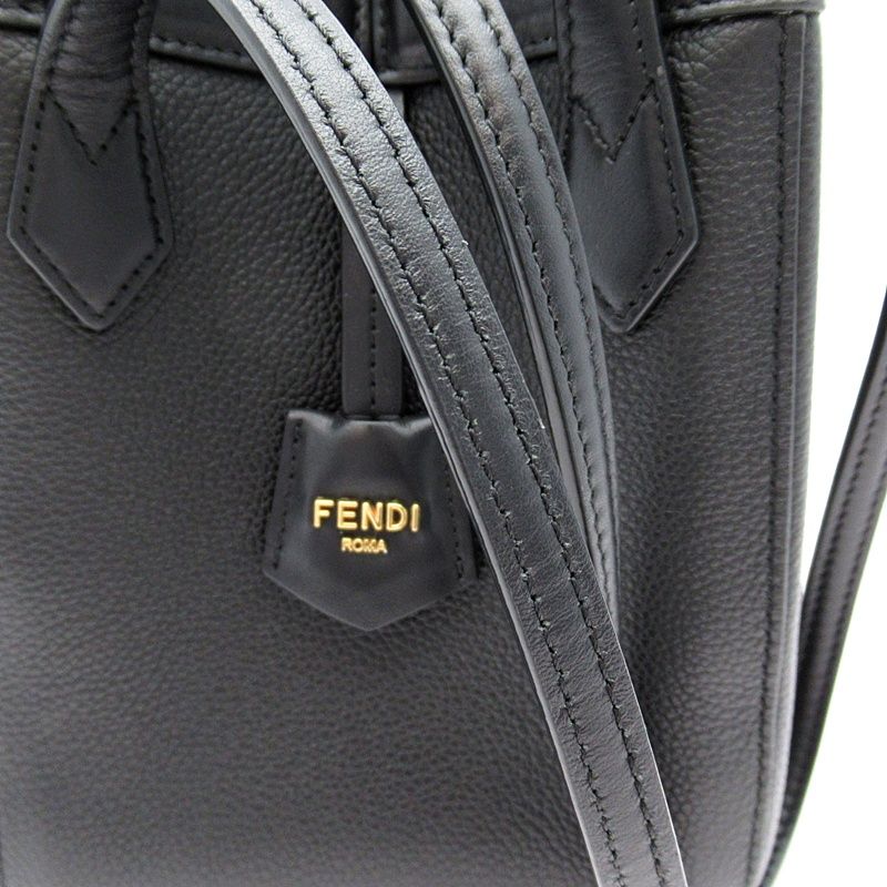 Fendi Origami Mini Tote Apza Leather Black — view 2