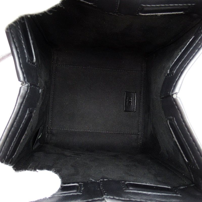 Fendi Origami Mini Tote Apza Leather Black — view 7