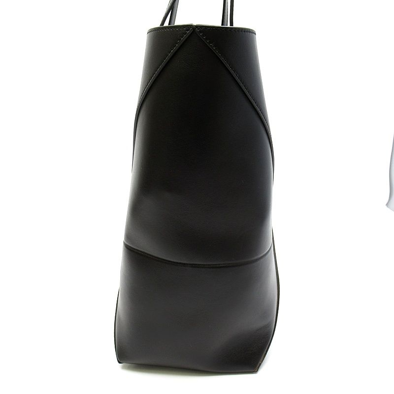 Loewe Puzzle Fold Tote Shiny Calf Black — view 5
