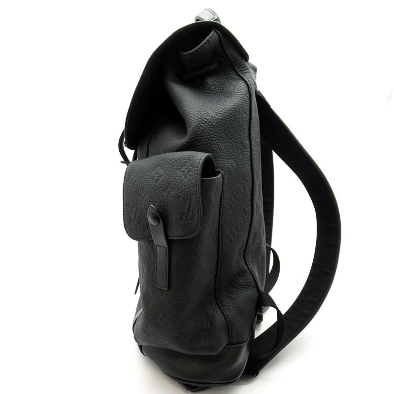 Louis Vuitton Christopher MM Monogram Taurillon Backpack Noir — view 3