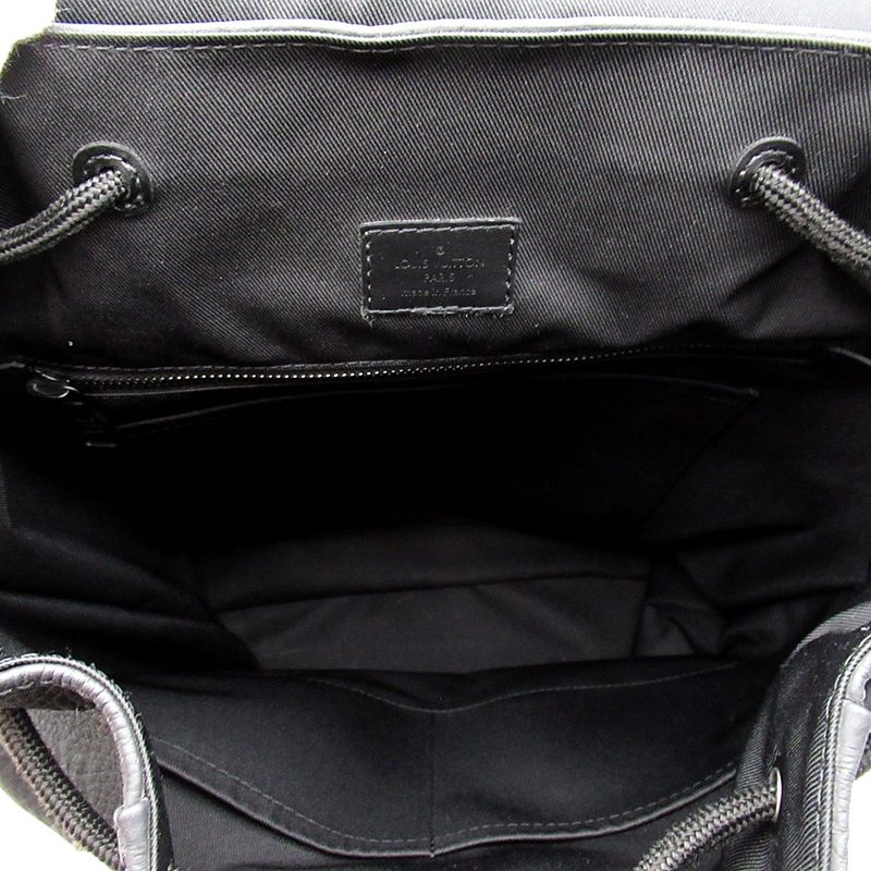 Louis Vuitton Christopher MM Monogram Taurillon Backpack Noir — view 7